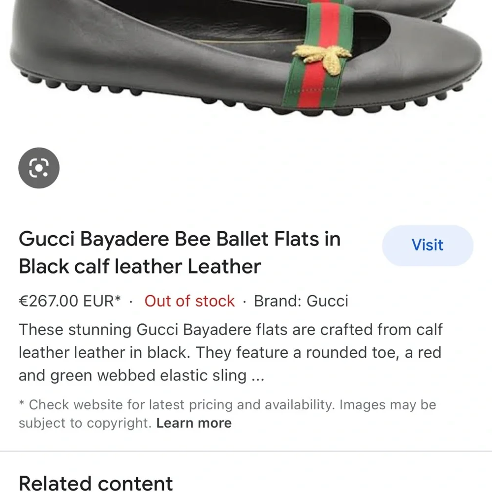 Gucci authentic ballerina bee flats - Picture 2 of 2